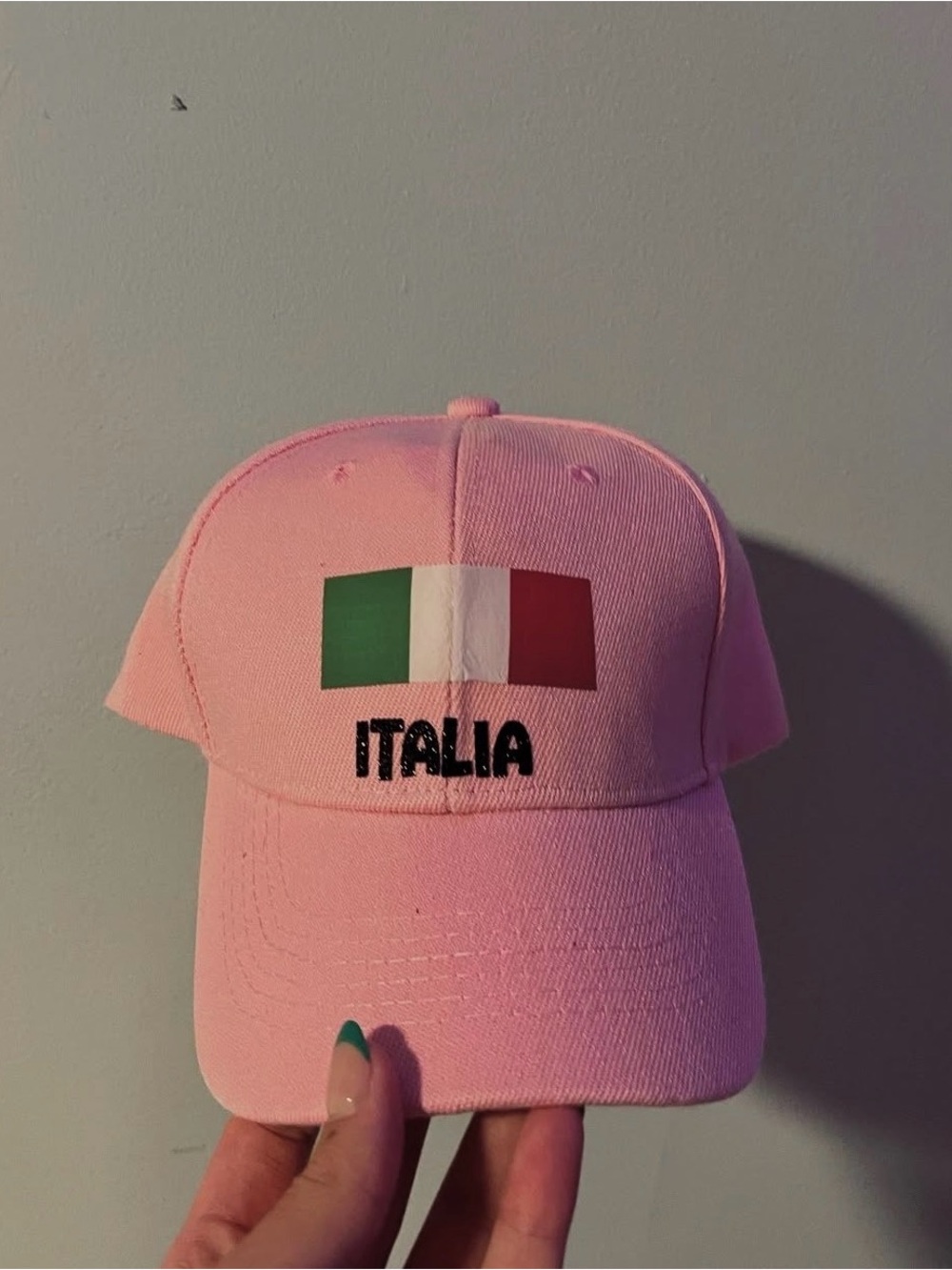 Pink Italia Kids Baseball Cap